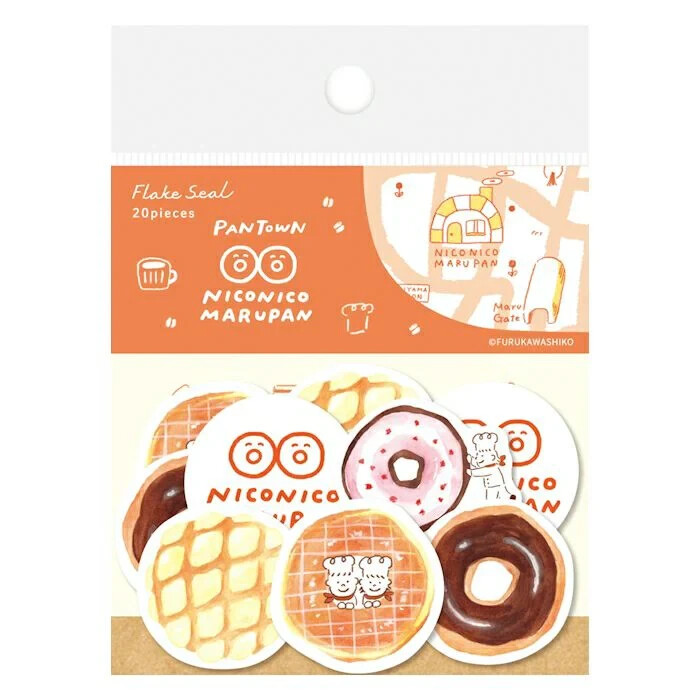 Pantown Niconico Marupan Sticker Flakes cartoon donut scrapbook planner stickers
