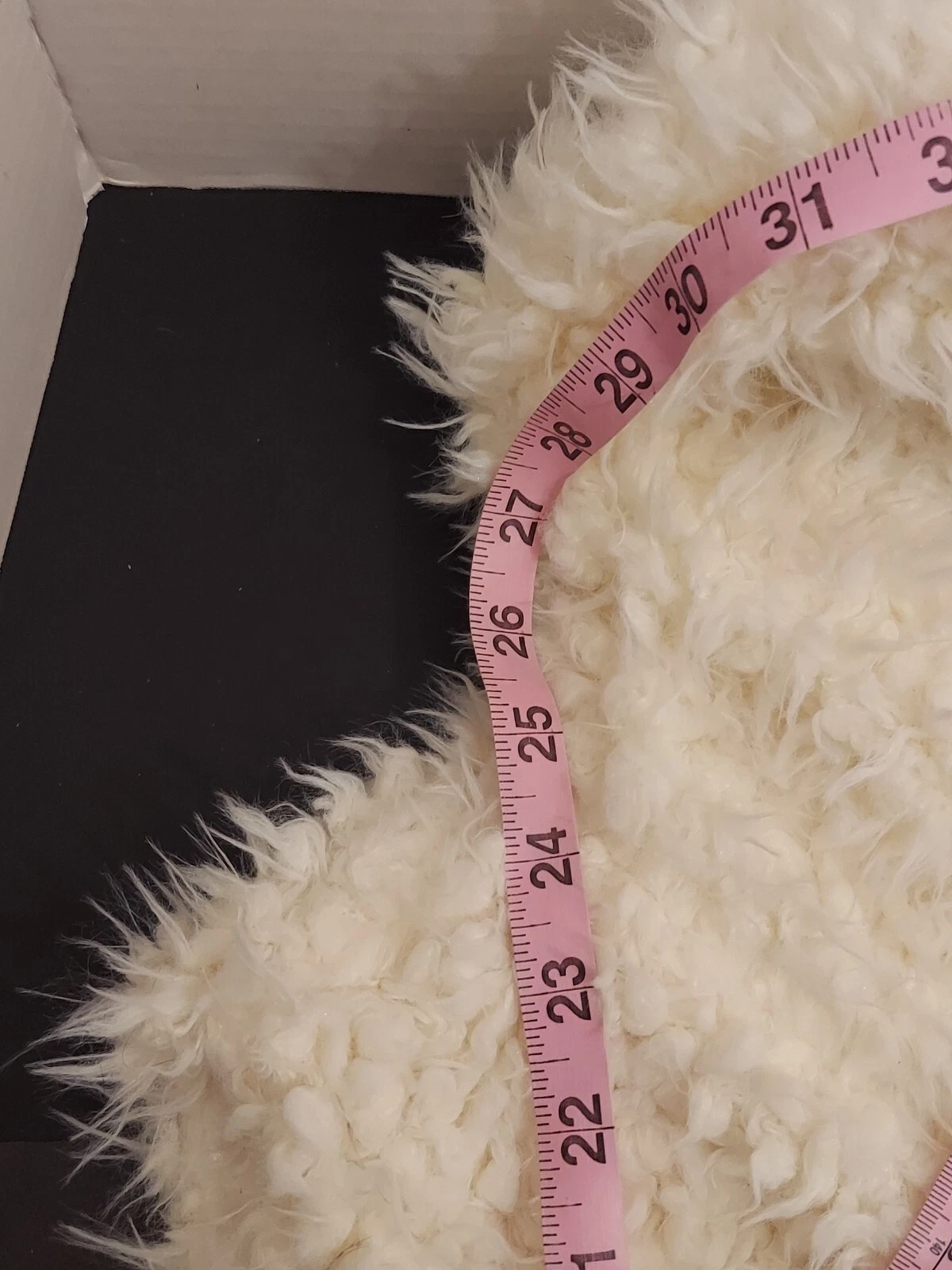 OFF WHITE Gilet pelliccia sintetica Coco + Carmen Luxe bianco sporco aperto davanti morbido S M panna marrone felpa con cappuccio