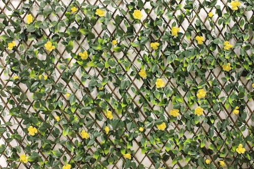 artificial rose and leaf trellis