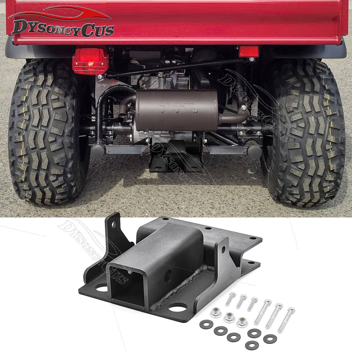 ht　2/2脚 2'' Receiver Rear Trailer Hitch Mount Bracket For Kawasaki Mule SX