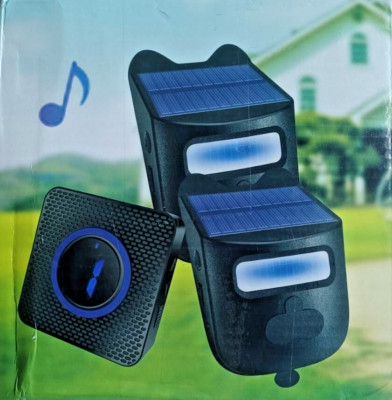 Solar Wireless Driveway Alarm 2Motion Sensor Detector Outdoor Weather-Resistant