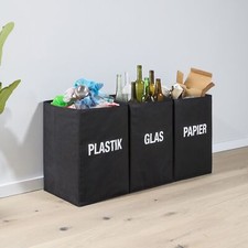 Mülltrennsystem Mülleimer Abfalleimer Müllbehälter mit 3 Fächern