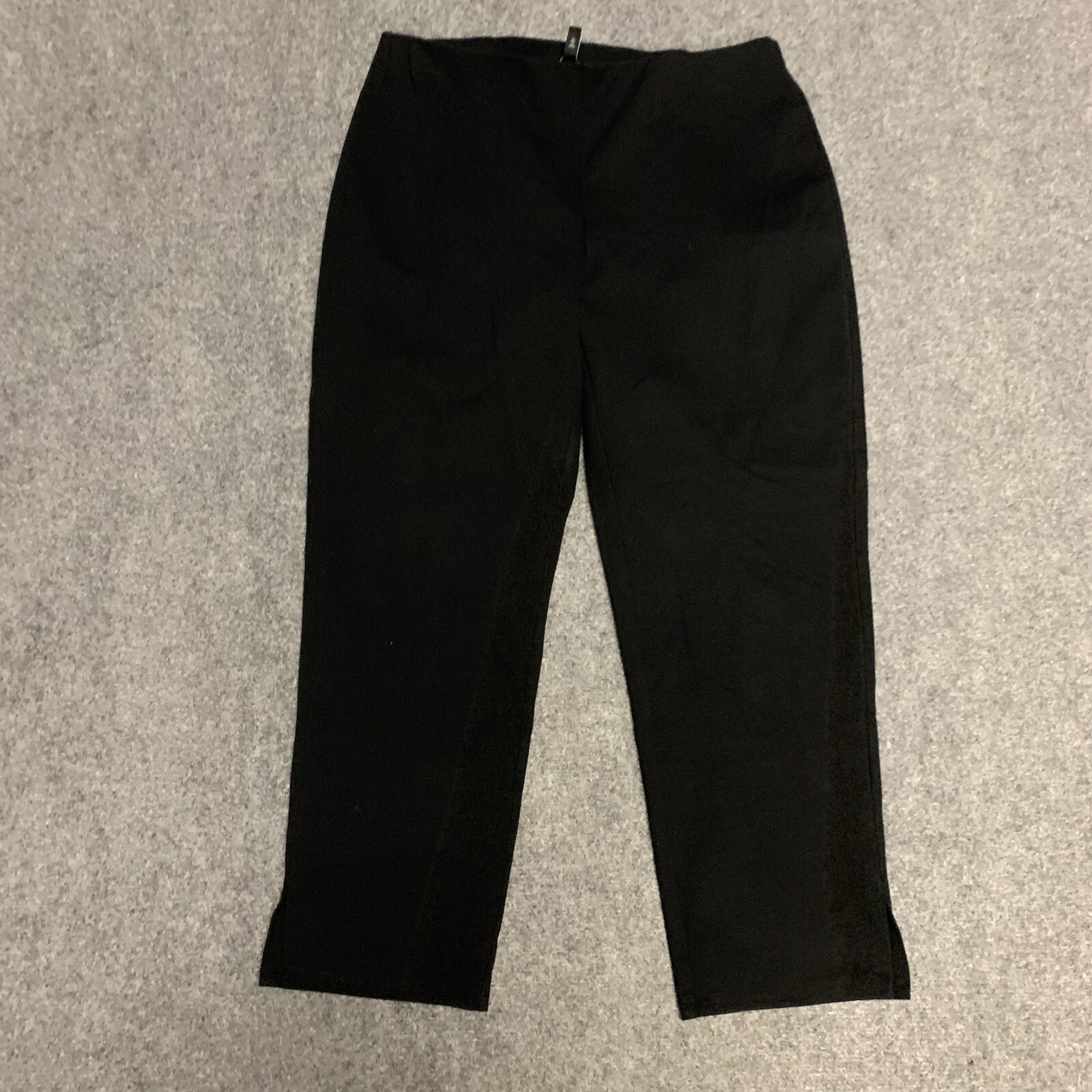 Eileen Fisher Tencel Cotton Blend Pull On Pants Size Medium Black
