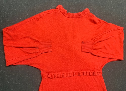 Vintage Evan Picone Sweater Knit Dress Red Large Long Sleeve - Picture 8 of 8