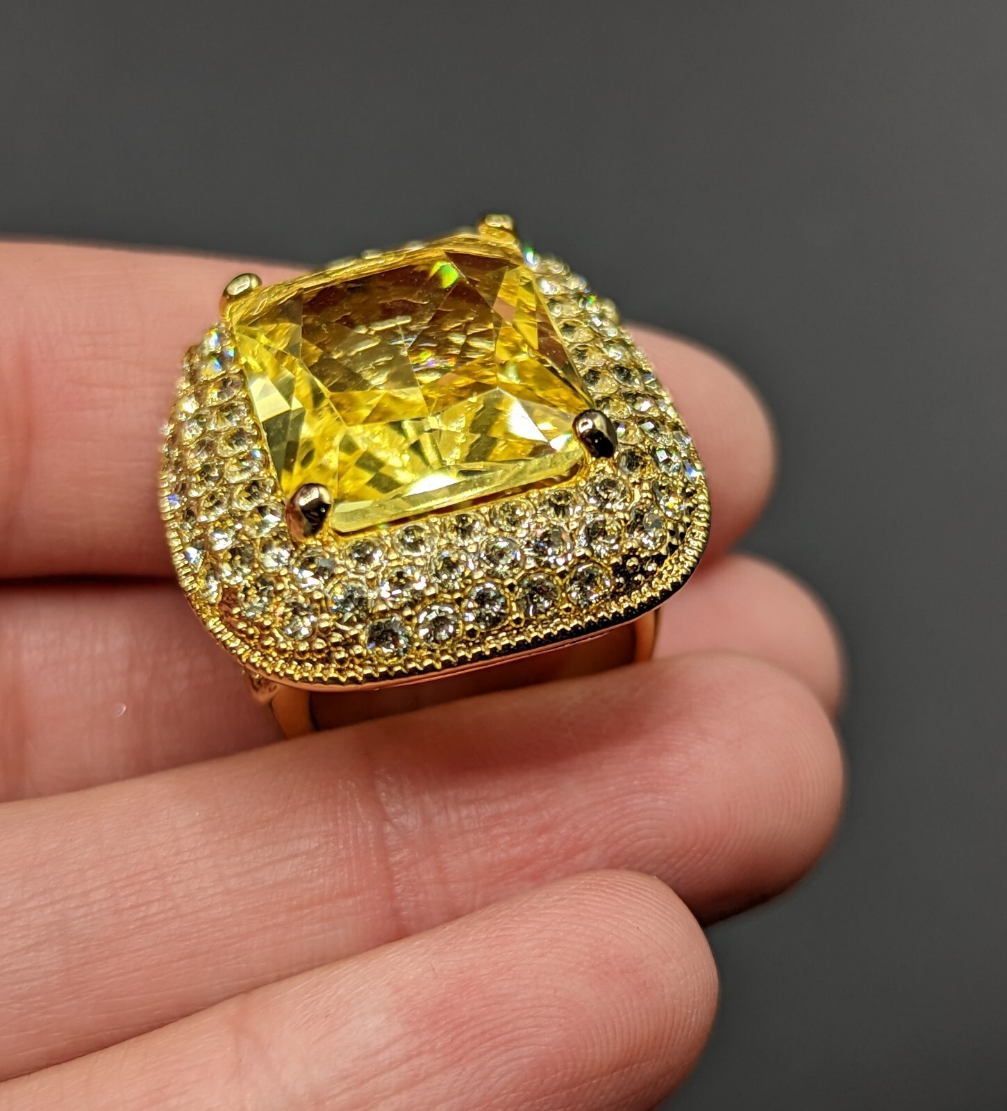 Joan Boyce Rock Your Ring Rectangular Jonquil Pav… - image 5