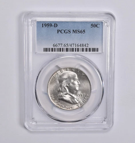 MS65 1959-D Franklin Half Dollar PCGS Blue Label