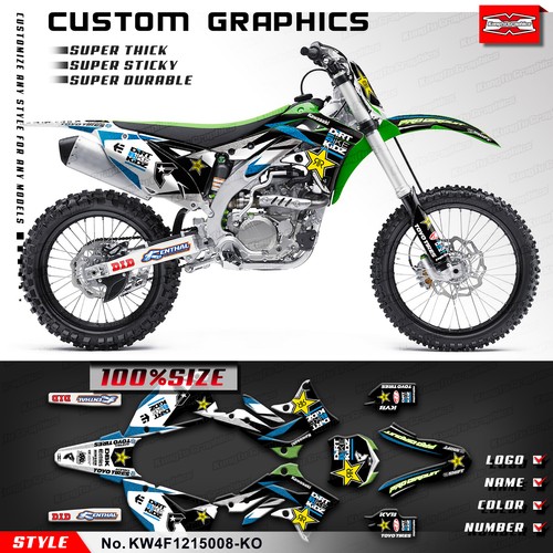 Graphics Kit Adhesive Sticker for KXF450 KX450F 2012 2013 2014 2015 Shield - Picture 9 of 9