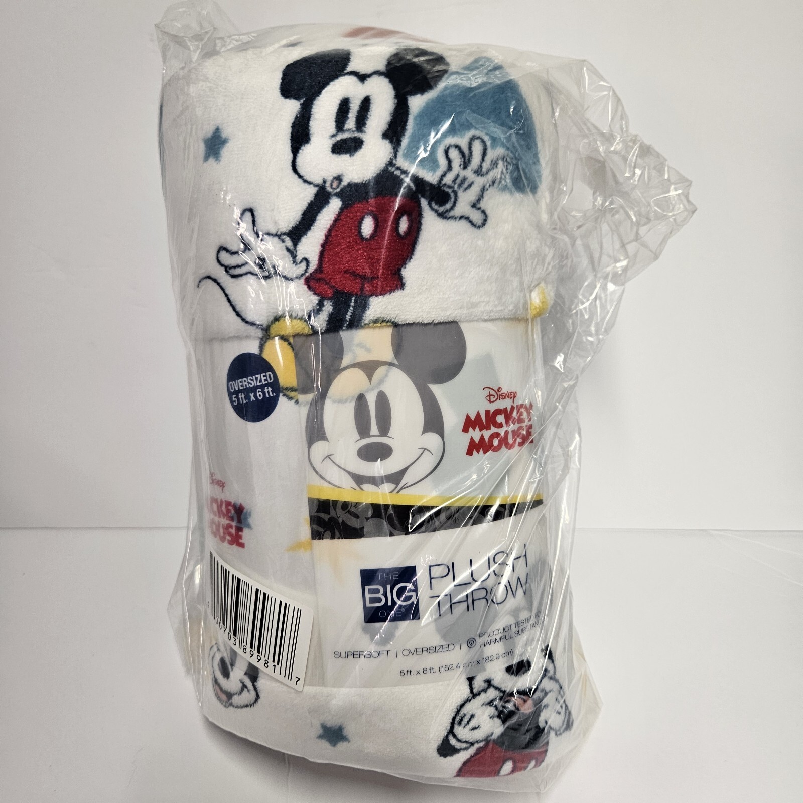 The Big One Oversized Plush Throw Blanket Disney Mickey Mouse Shapes 5 ...