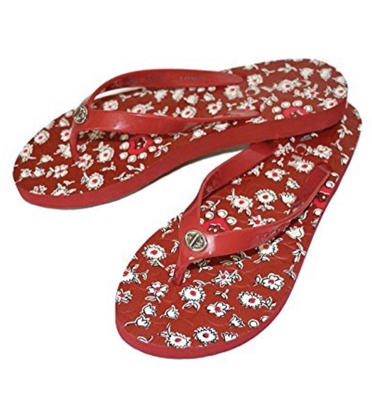 coach abbigail flip flops