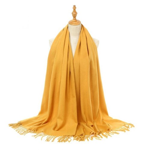 Women Scarf Pashmina Wool Thick Warm Plain Ladies Neck Shawl Head Wrap Scarves - Picture 18 of 83