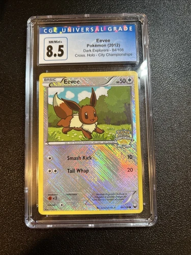 Pokémon TCG Eevee Dark Explorers 84/108 Cross Holo City Championships CGC 8.5