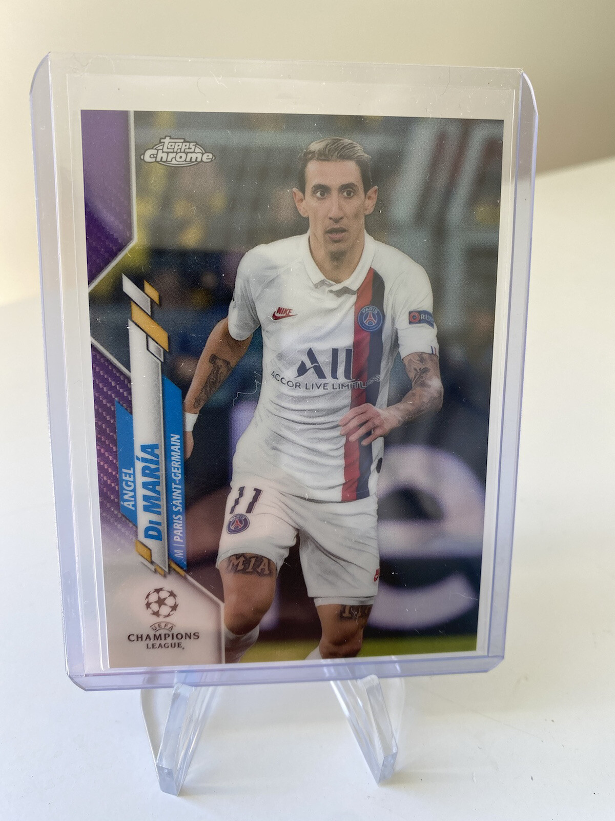 2019-20 Topps Chrome Sapphire UEFA Purple - Angel Di Maria #77/250 PSG
