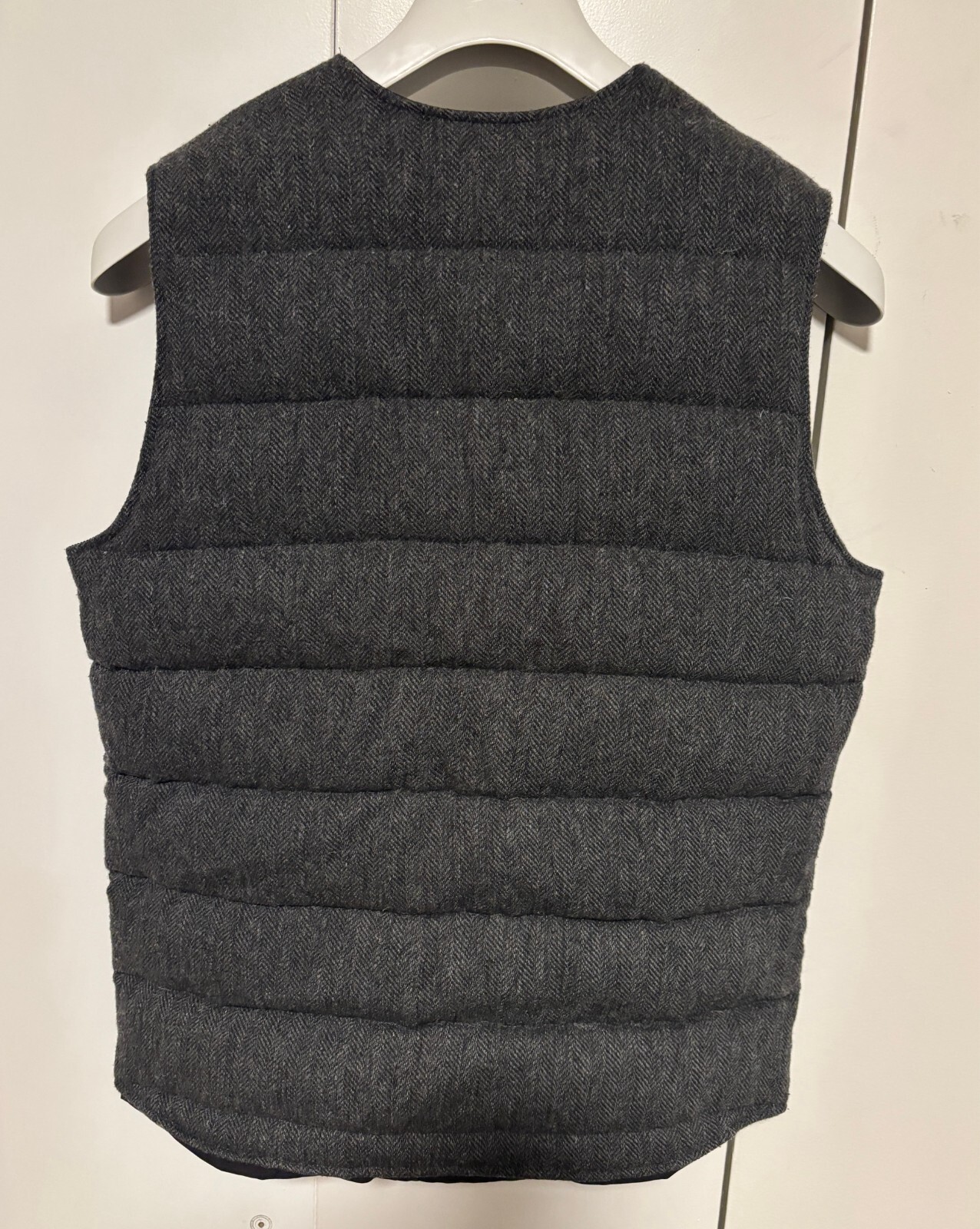 Nonnative Snap Button Grey Herringbone Wool Down … - image 7