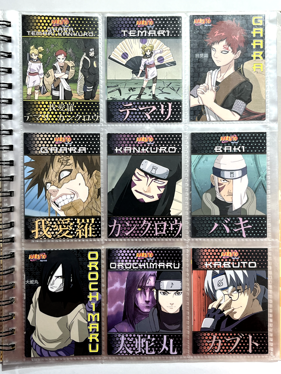 NARUTO NINJA RANKS Cards Album + Full Set 72/72 PANINI 2002 Sasuke