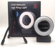 CASECUBE FHD 1080P Webcam Microphone Ring Light Meeting Webcam Zoom Skype Mount