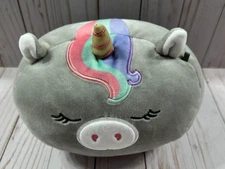 Squishmallows Stackable Teresa 2019 Kellytoy Unicorn Plush Stuffed animal Gray