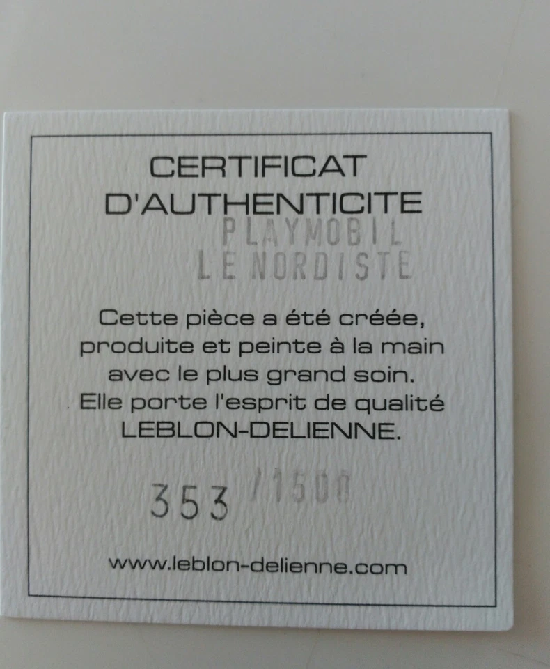 Playmobil Leblon Delienne Oficial Union. Nuevo - Photo 4/4