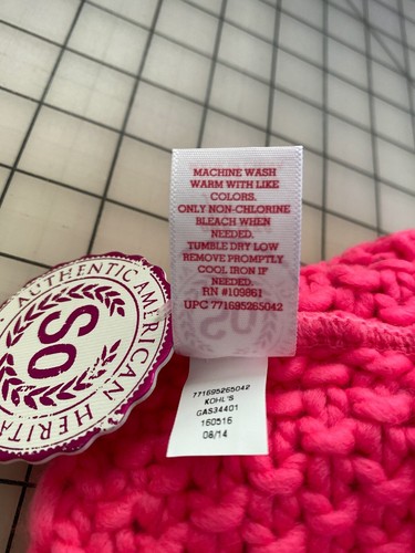 So Authentic American Heritage Infinity Scarf, Pink w/ Sparkle, One size - New - Picture 4 of 4