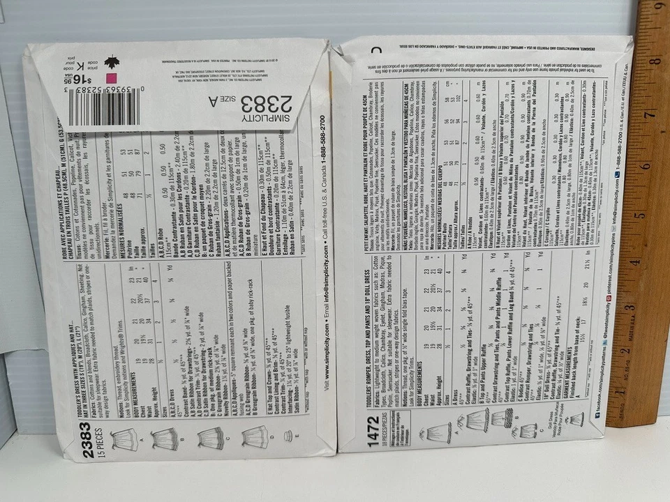 7 Girls McCall's Simplicity Butterick Sewing Patterns UNCUT Baby Sz 1/2-5 XXS-L - Image 3 of 4