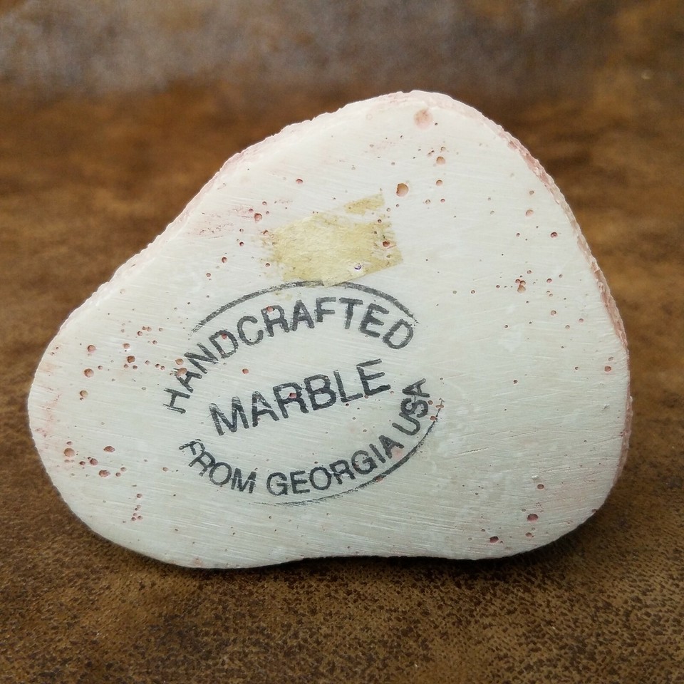 Vintage 1970s Three Little Pigs Marble Figurine Handcrafted USA