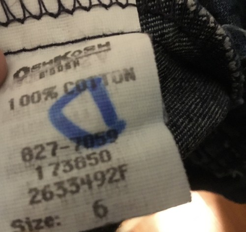 Vintage OshKosh Girls Denim Overalls With Bow Size 6 - Picture 8 of 8
