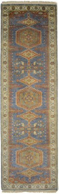 Muted Colors Indo-Viss Runner Rug Tribal Design Oriental Kitchen Carpet 3X8 ft