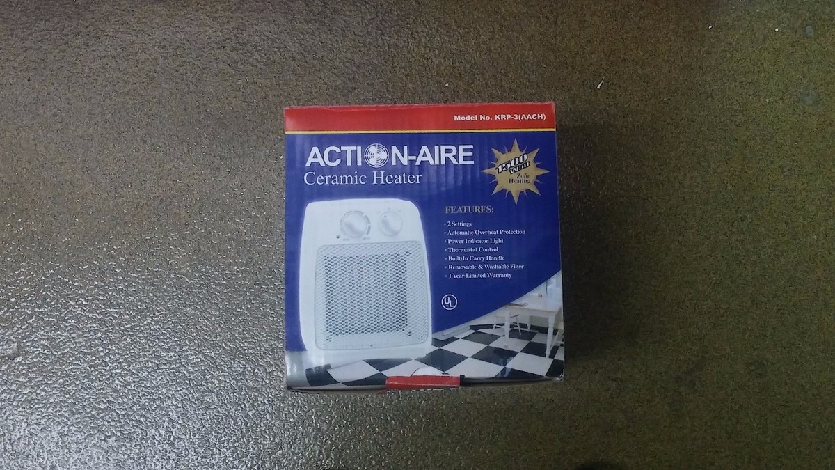 6 new Action-Aire # KRP-3 Ceramic Electric Heaters 1500 watt hi/lo u0026amp;  adjustable | eBay