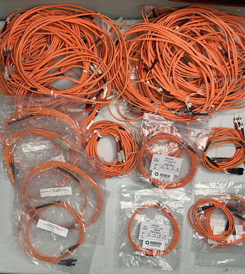 Lot of 40 Fiber Optic Patch Cable Orange LC FC ST SC MTRJ 1m 2m 5m 10m Mixed Lot