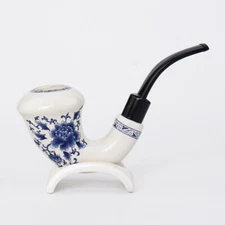 Calabash Ceramic Tobacco Pipe Ceramic Pipe Rack Stand Holder Acrylic Bent Stem