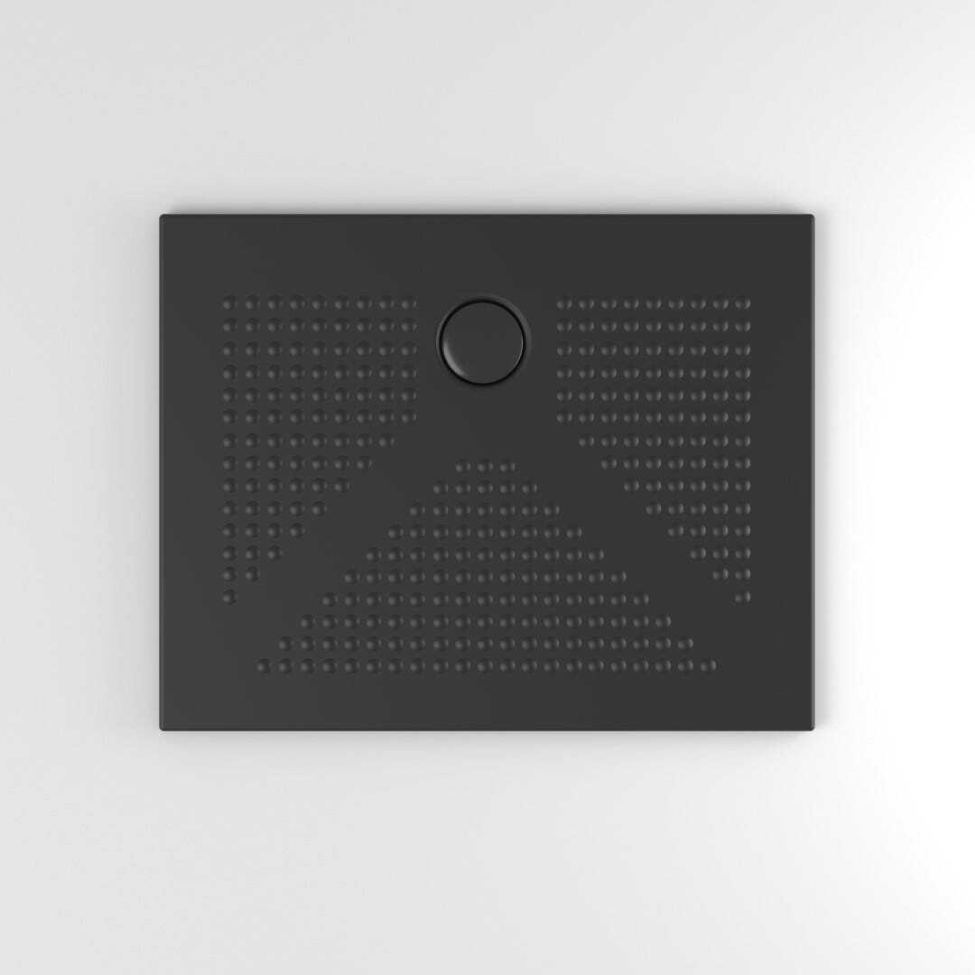 Kiamami Valentina Piatto doccia in ceramica nero opaco 70x90 sottile