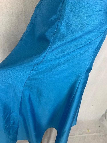Vintage Electric Mid Blue Fit & Flare Corset Style Maxi Formal/Ball Dress Sze 12 - Picture 13 of 17