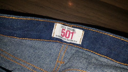 De colección Levis 501 Hombre Talla 40x30 Azul Oscuro Jeans Hecho en EE. UU. - Imagen 17 de 18