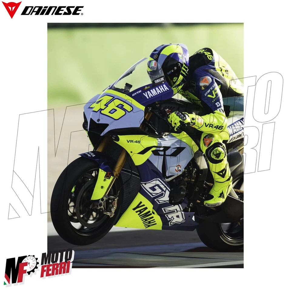 Mf5009 Jabón Dainese Pista Rodilla Deslizante Amarillo Fluo Motocicleta Carreras Foto 2 de 4
