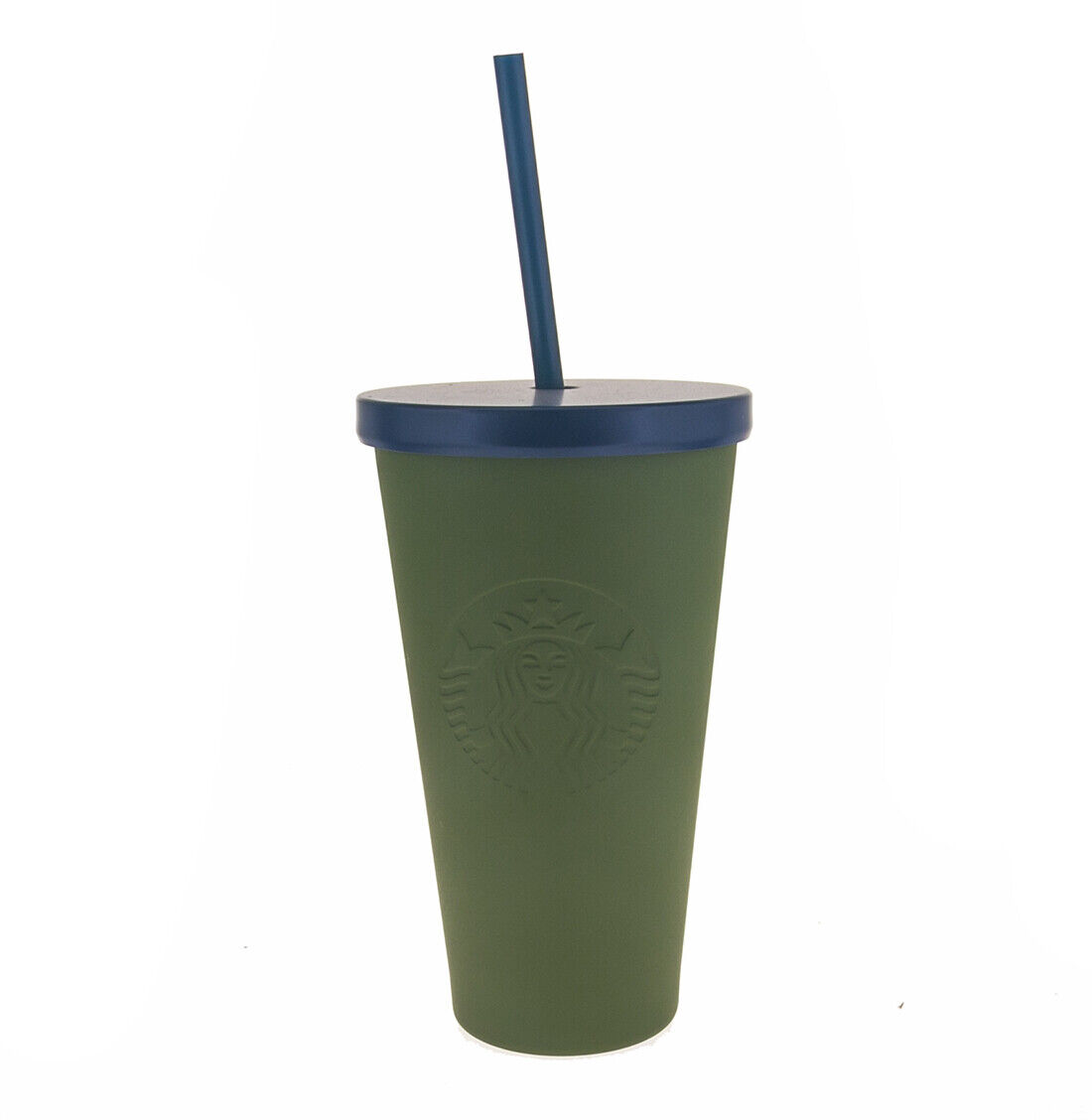2017 Starbucks Cold Cup Matte Green Blue Stainless Steel Tumbler 