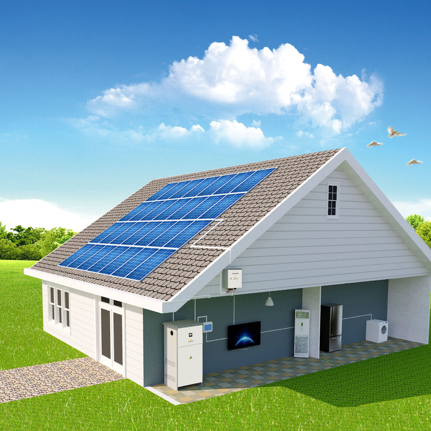 Complete kits 6KW offgrid solar power station 19.2 KWh Battery Storage 5.5KW PV eBay