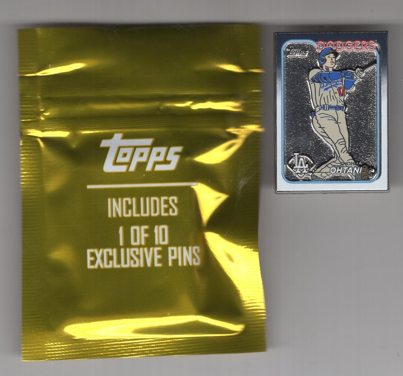 2024 Topps Update Exclusive Enamel Trading Card Pin Shohei Ohtani