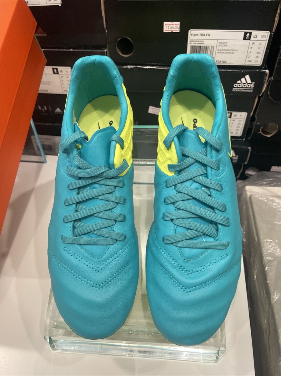 Nike Tiempo Legacy II FG Soccer Clear Jade Black Volt Leather | eBay