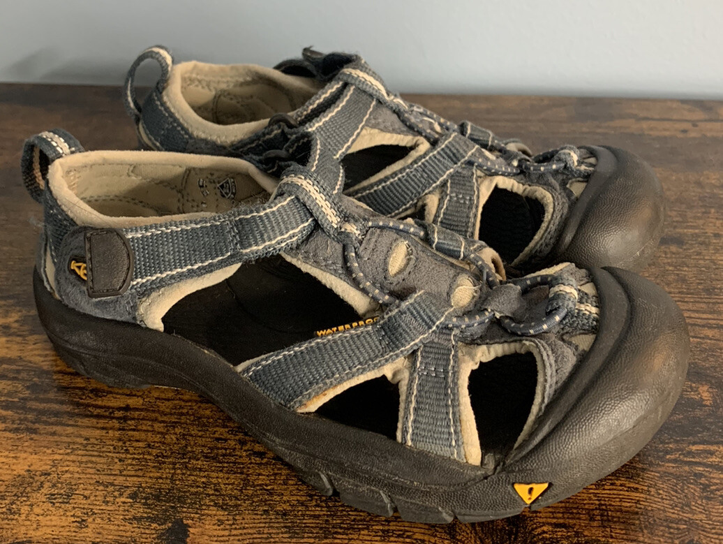 Scarpe sandali da trekking blu navy e grigio per bambini Youth Keen Venice H2 taglia 2