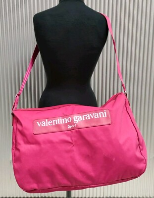 Authentic VALENTINO GARAVANI Sport Gym Travel Pink Nylon Vintage