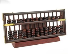 Rosewood Abacus Chinese Hard Wood Calculator W Rack Display Feng Shui Decor