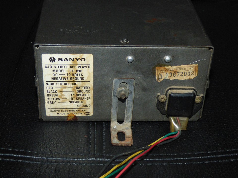 Autoradio Vintage Sanyo FT 818, Lecteur 8 Pistes Stéréo, Pour Pièces Ou Restauration