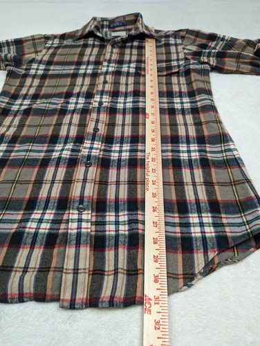 Wm Klein Button Up Shirt Adult Med Plaid Long Sleeve Casual Men - Picture 9 of 14