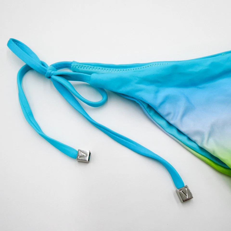 Parte inferior de bikini Victorias Secret corbata lateral grande azul verde brasileño VS natación nueva Foto 4 de 4