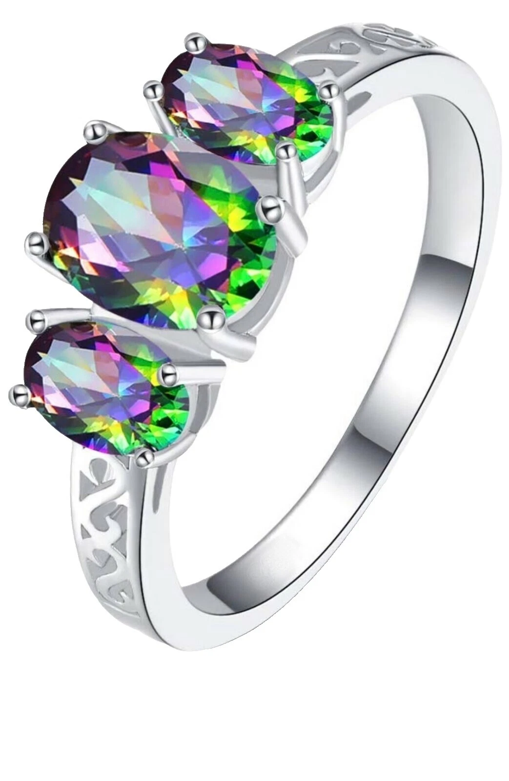 Латунные модные серьги мистический топаз