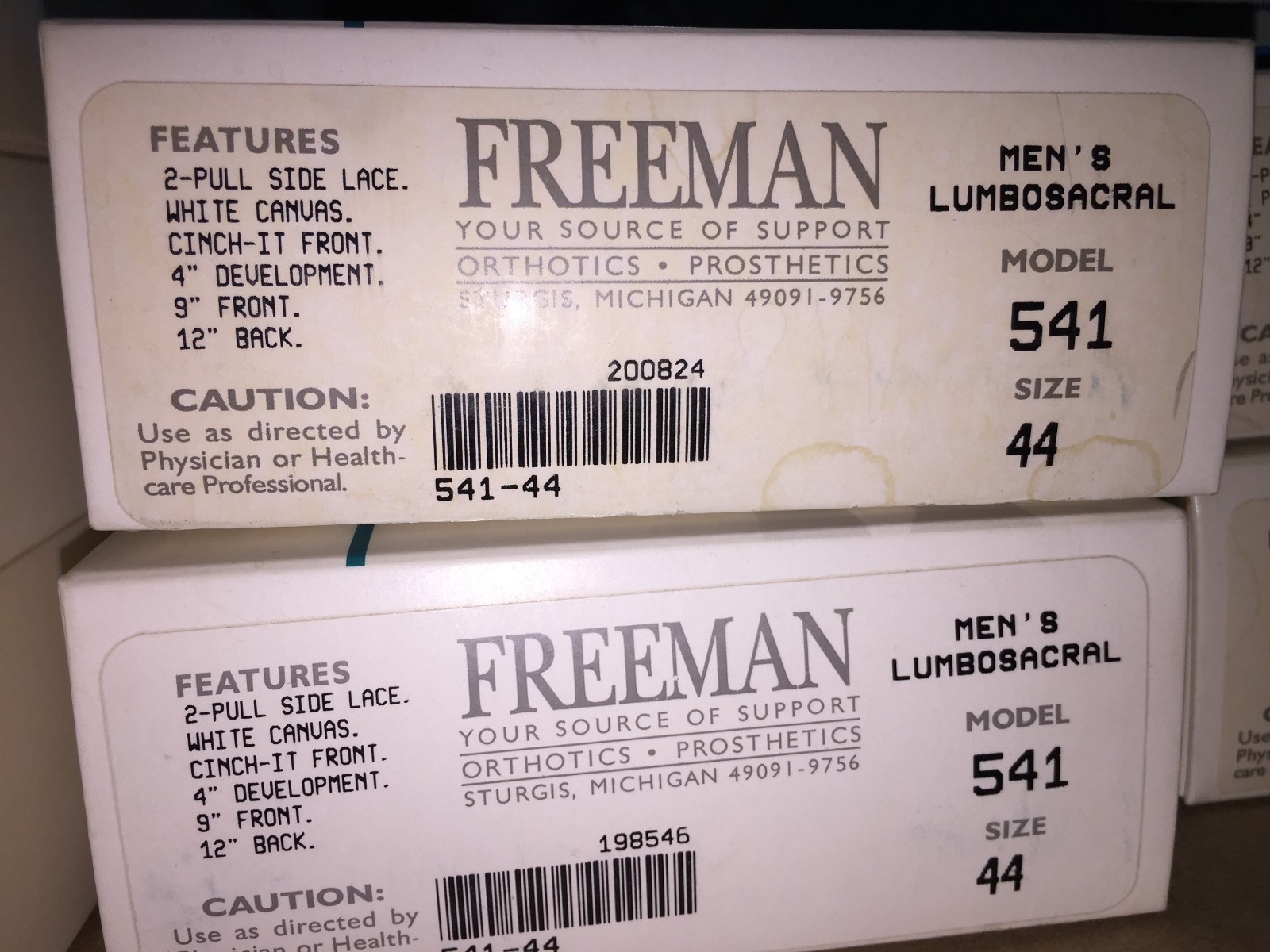 New Freeman Men's Lumbosacral Corset Back Brace Support eBay