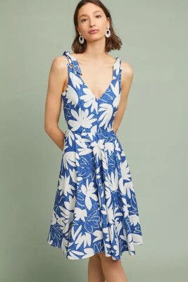 green emerald velvet dress Fit-And-Flare Cotton Midi Dress with Bow Black / 14