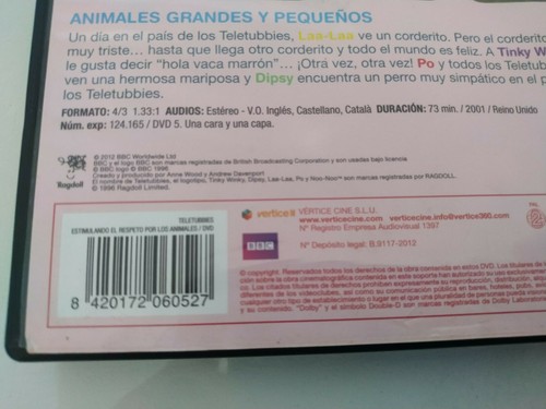 Teletubbies Maravilloso Mundo animales BBC - DVD Español Ingles Region 2 - Imagen 3 de 4