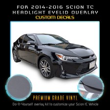 For 2014 2015 2016 Scion Tc Headlight Eyelid Eyebrow Decal - Flat Matte Vinyl