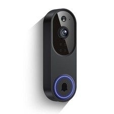 1080p Wireless Cameras  Monitor Video Doorbell Camera for Home Black