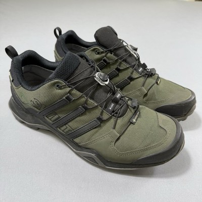 Adidas Terrex Swift R2 GTX Shoes Mens 10.5 Green GORE-TEX Hiking Trail Sneakers